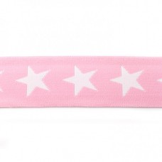 Sternen Gummiband rosa 40 mm