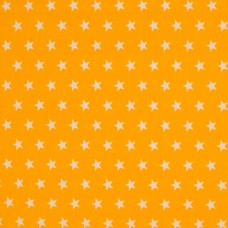 Sterne auf gelb Baumwoll Webstoff 30 cm Reststück